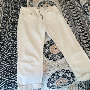 Denizen by Levi's White Modern Crop Stretch Jeans